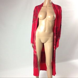 New Women Beaded Coverup Jacket Cardigan Long Top